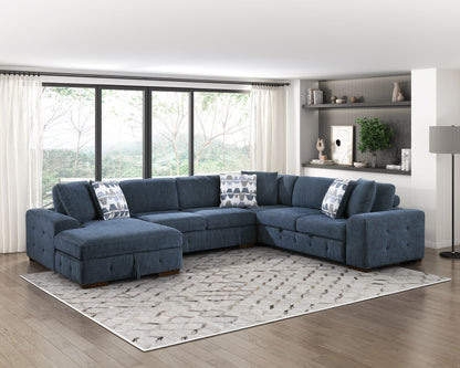 9624BU*42RLC (4)4-Piece Sectional with Left Chaise - 9624BU*42RLC - Bien Home Furniture &amp; Electronics