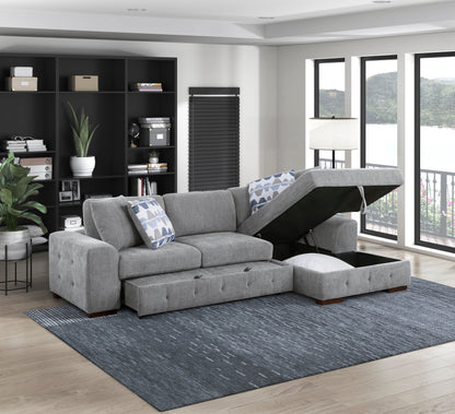9624GY*22LRC (2)2-Piece Sectional with Right Chaise - 9624GY*22LRC - Bien Home Furniture &amp; Electronics