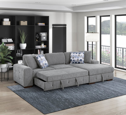 9624GY*22LRC (2)2-Piece Sectional with Right Chaise - 9624GY*22LRC - Bien Home Furniture &amp; Electronics
