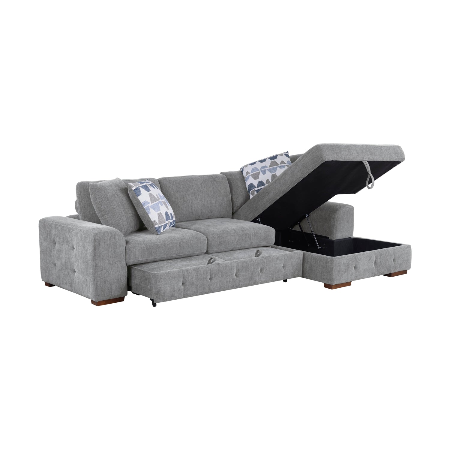9624GY*22LRC (2)2-Piece Sectional with Right Chaise - 9624GY*22LRC - Bien Home Furniture &amp; Electronics