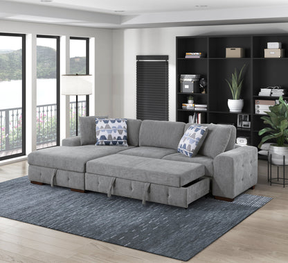 9624GY*2LC2R (2)2-Piece Sectional with Left Chaise - 9624GY*2LC2R - Bien Home Furniture &amp; Electronics
