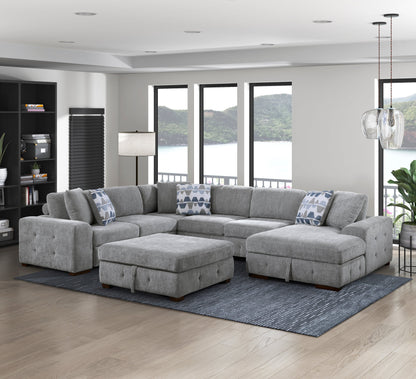 9624GY-4 Storage Ottoman - 9624GY-4 - Bien Home Furniture &amp; Electronics