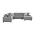 9624GY*42LRC (4)4-Piece Sectional with Right Chaise - 9624GY*42LRC - Bien Home Furniture & Electronics