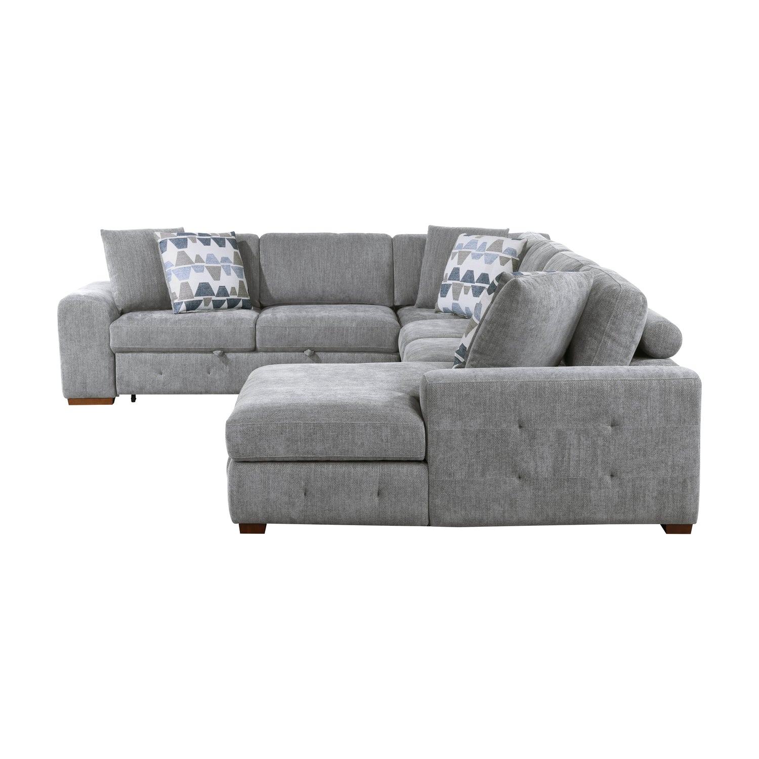 9624GY*42LRC (4)4-Piece Sectional with Right Chaise - 9624GY*42LRC - Bien Home Furniture &amp; Electronics