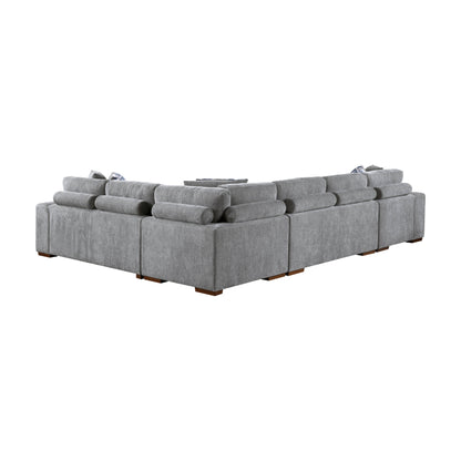 9624GY*42RLC (4)4-Piece Sectional with Left Chaise - 9624GY*42RLC - Bien Home Furniture &amp; Electronics