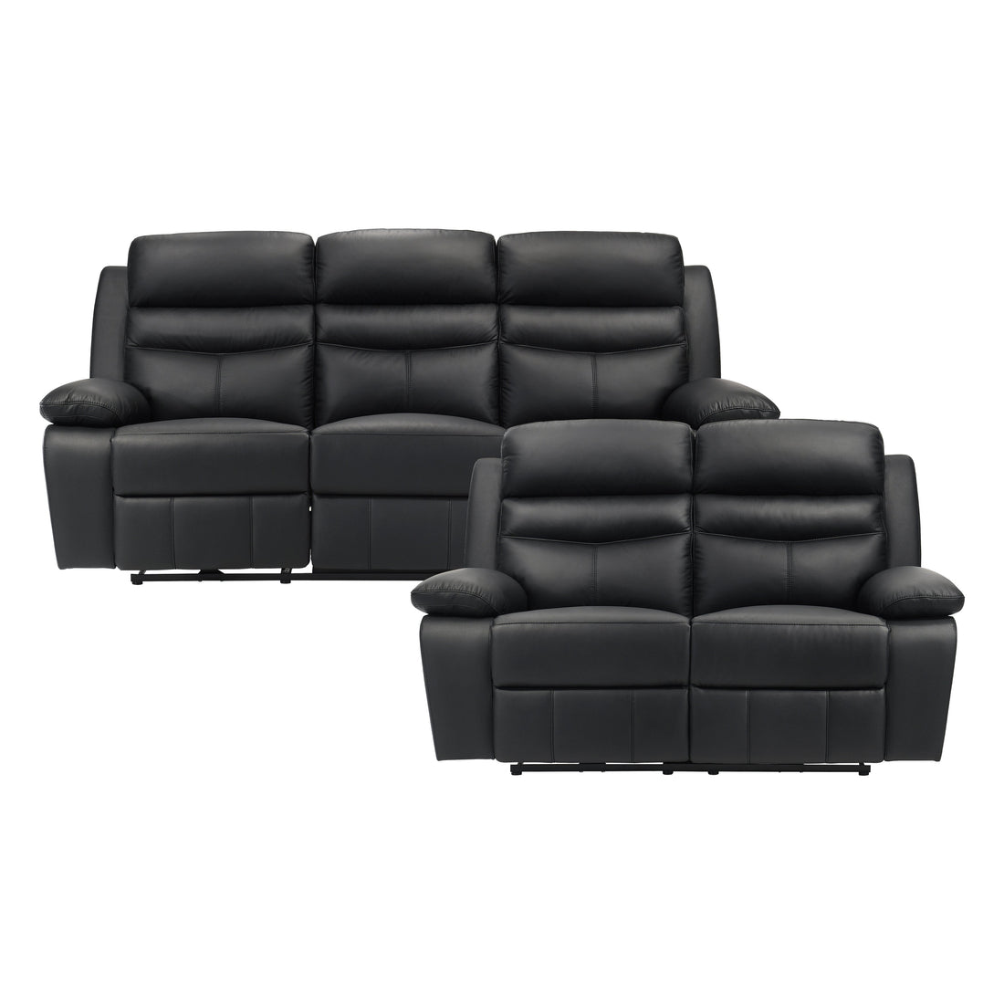 9628BLK*2PW 2pc Set: Sofa, Love (Power) - 9628BLK*2PW - Bien Home Furniture &amp; Electronics