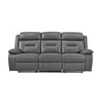 9629DGY-3 Double Reclining Sofa - 9629DGY-3 - Bien Home Furniture & Electronics