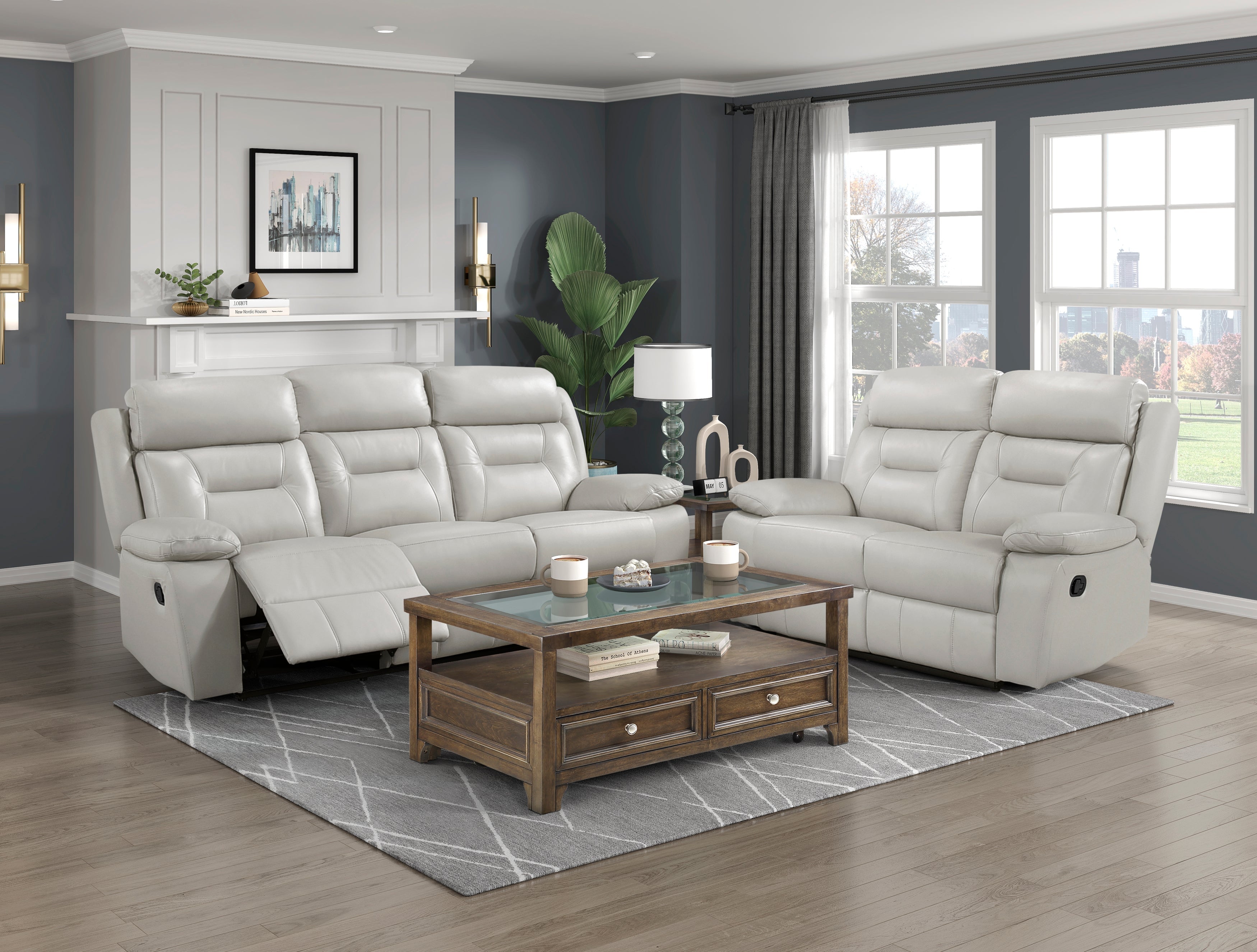 9629SVE-3 Double Reclining Sofa - 9629SVE-3 - Bien Home Furniture &amp; Electronics