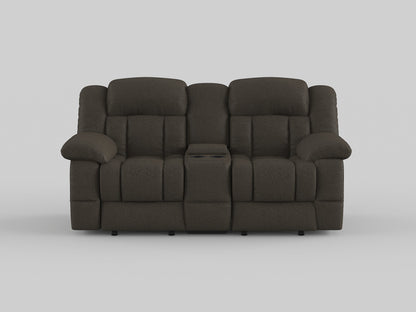 9636-2 Double Glider Reclining Loveseat with Center Console - 9636-2 - Bien Home Furniture &amp; Electronics