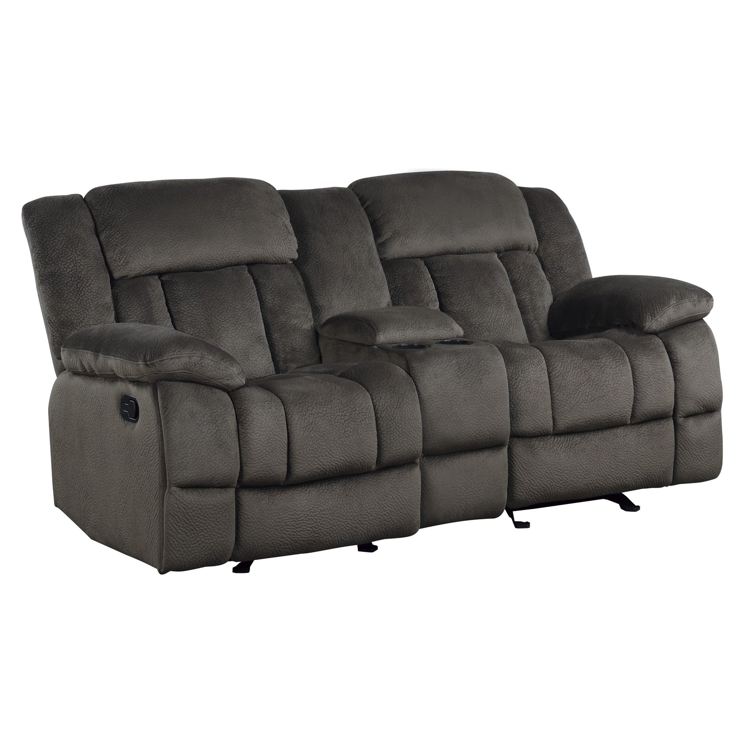 9636-2 Double Glider Reclining Loveseat with Center Console - 9636-2 - Bien Home Furniture &amp; Electronics