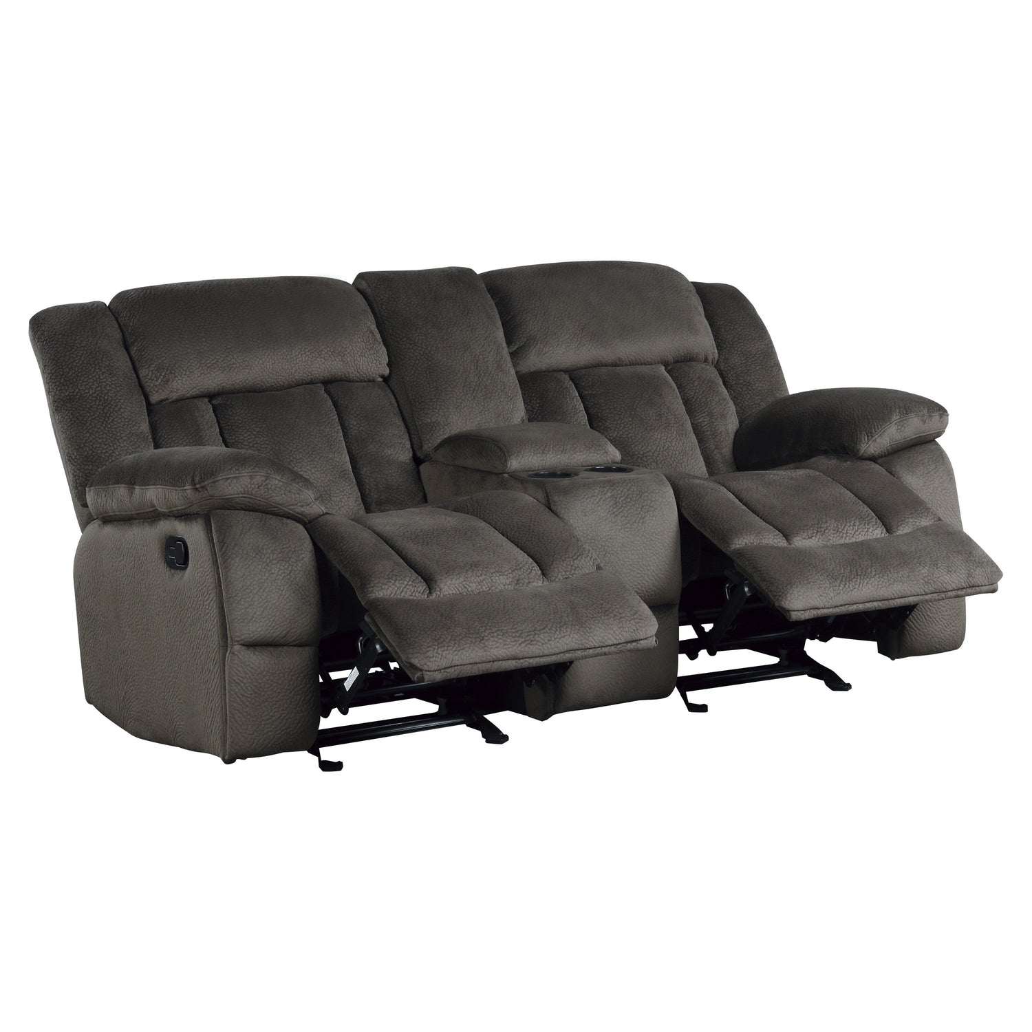 9636-2 Double Glider Reclining Loveseat with Center Console - 9636-2 - Bien Home Furniture &amp; Electronics