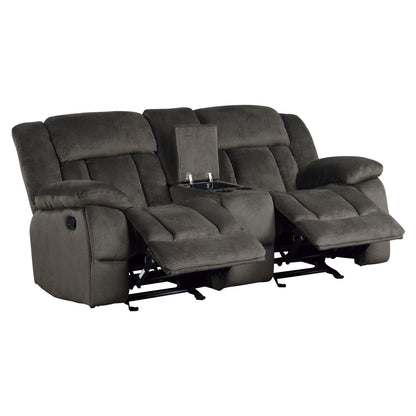 9636-2 Double Glider Reclining Loveseat with Center Console - 9636-2 - Bien Home Furniture &amp; Electronics