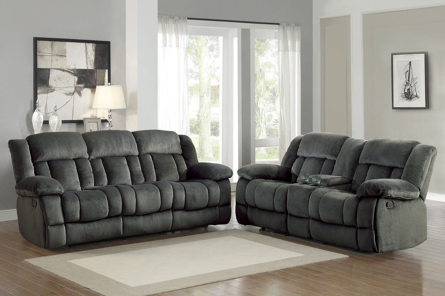 9636CC-3 Double Reclining Sofa - 9636CC-3 - Bien Home Furniture &amp; Electronics