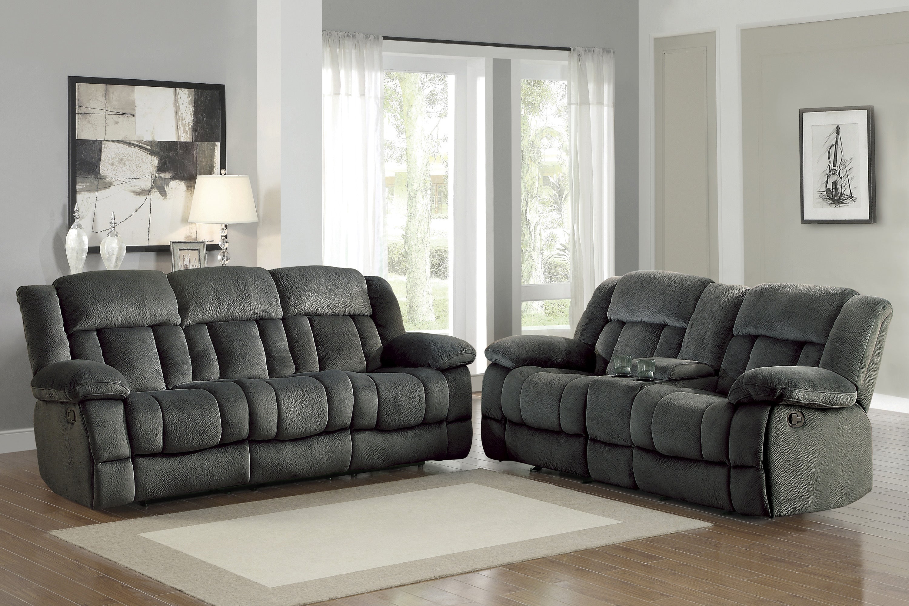 9636CC-3 Double Reclining Sofa - 9636CC-3 - Bien Home Furniture &amp; Electronics