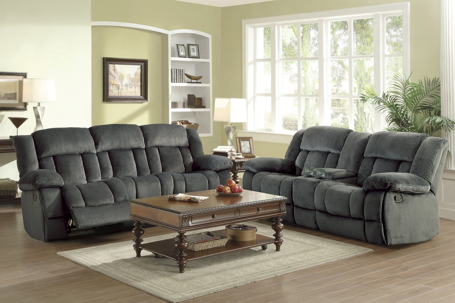 9636CC-3 Double Reclining Sofa - 9636CC-3 - Bien Home Furniture &amp; Electronics
