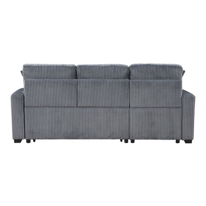 9649DG*SC (3)3-Piece Reversible Sectional with Pull-out Bed and Hidden Storage - 9649DG*SC - Bien Home Furniture &amp; Electronics