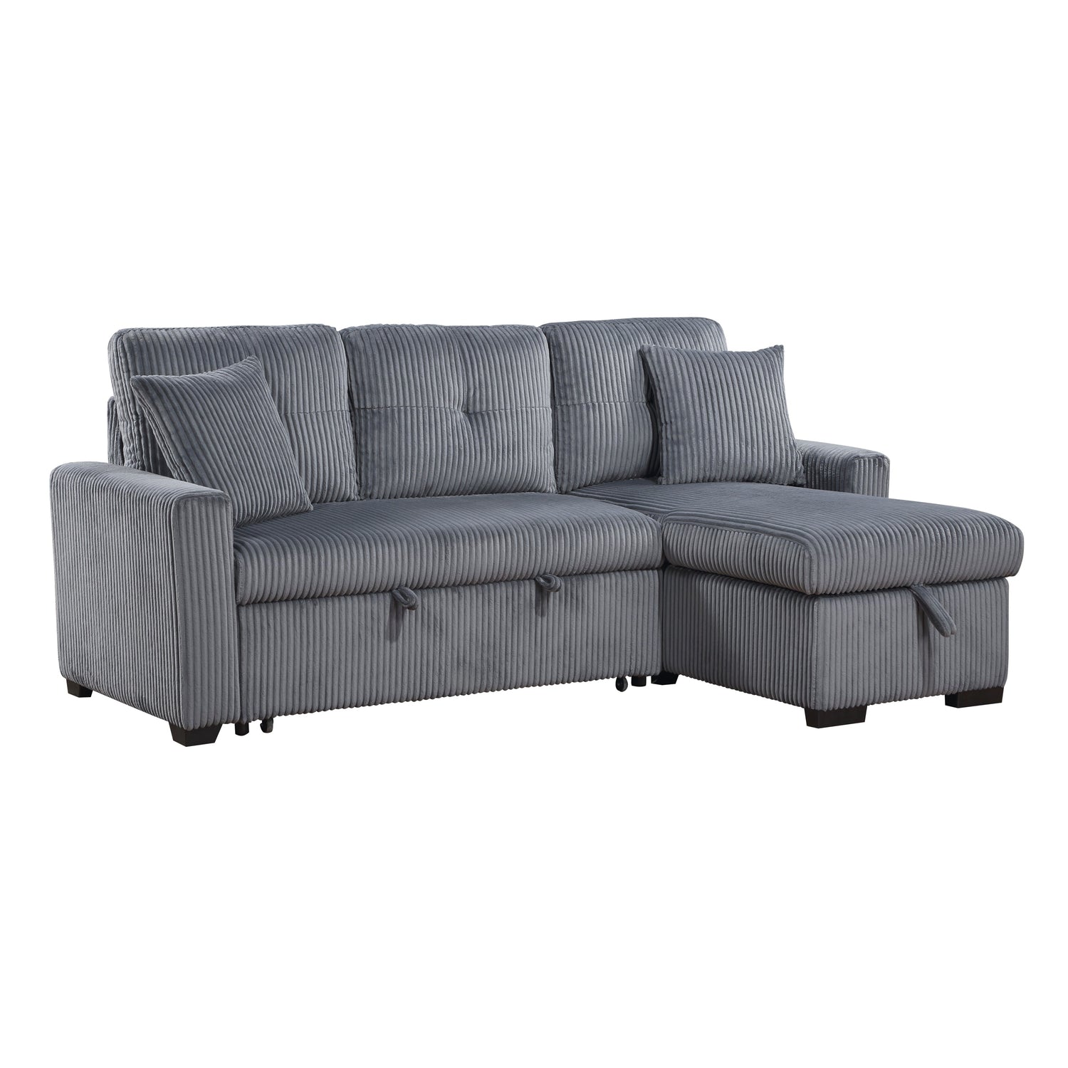 9649DG*SC (3)3-Piece Reversible Sectional with Pull-out Bed and Hidden Storage - 9649DG*SC - Bien Home Furniture &amp; Electronics