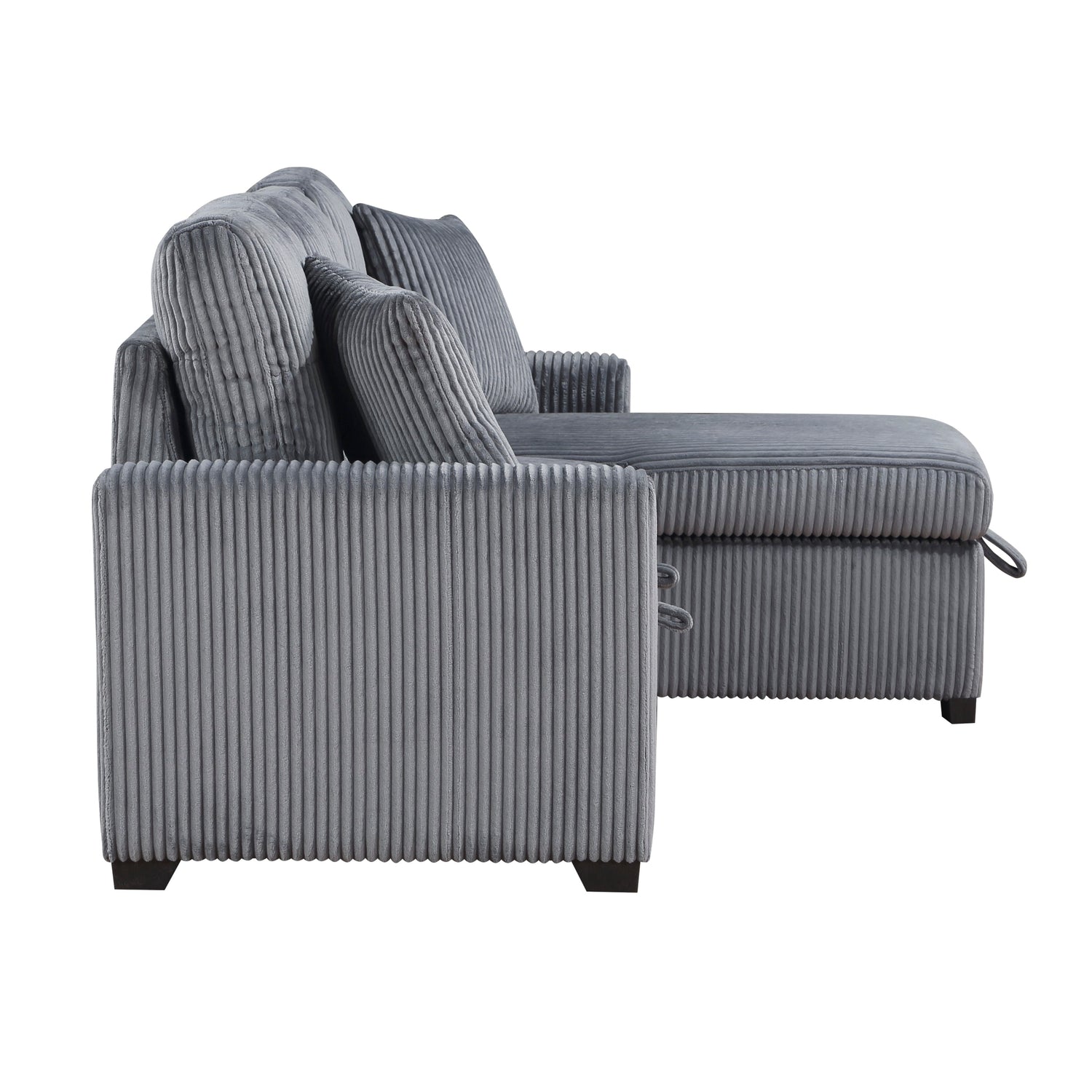 9649DG*SC (3)3-Piece Reversible Sectional with Pull-out Bed and Hidden Storage - 9649DG*SC - Bien Home Furniture &amp; Electronics