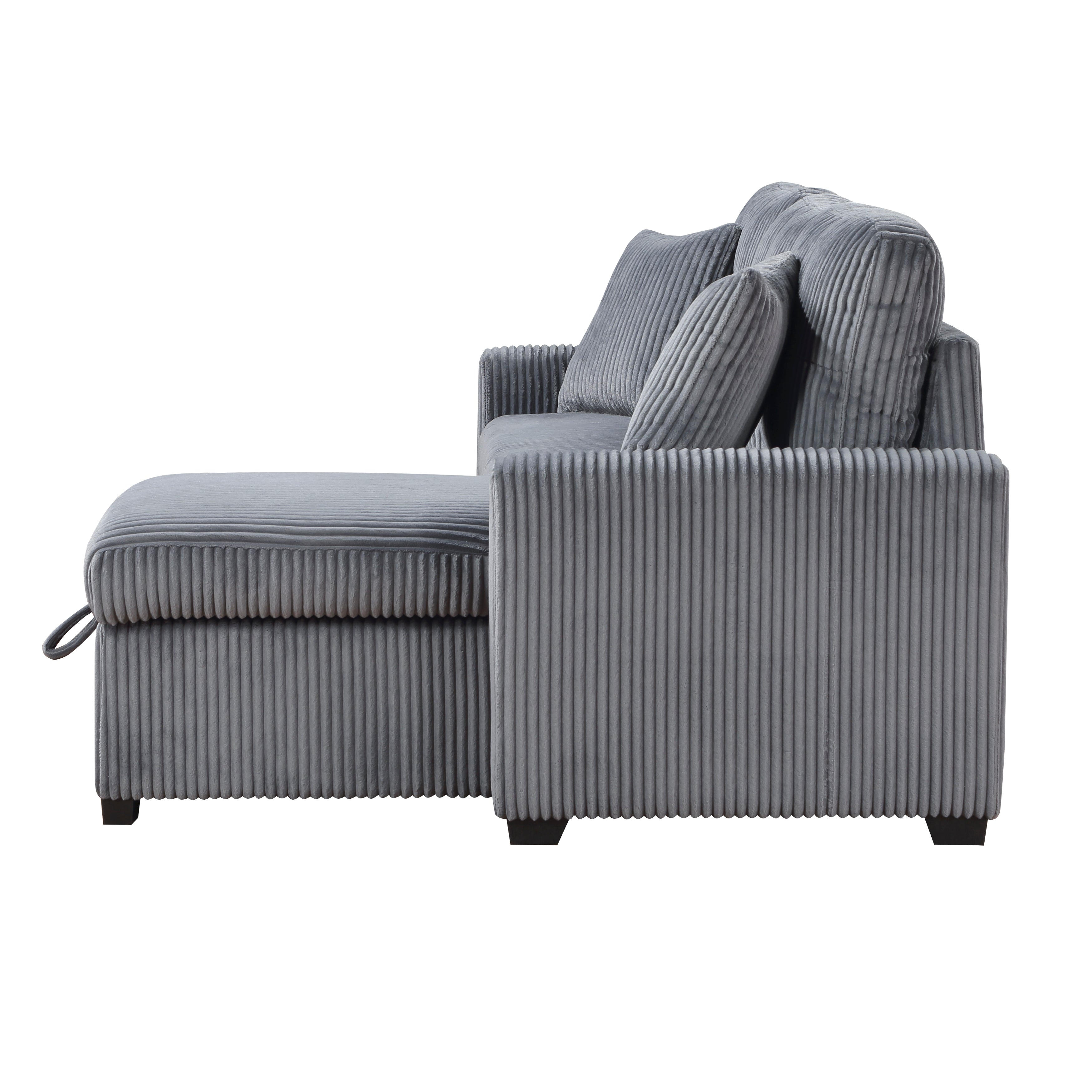 9649DG*SC (3)3-Piece Reversible Sectional with Pull-out Bed and Hidden Storage - 9649DG*SC - Bien Home Furniture &amp; Electronics