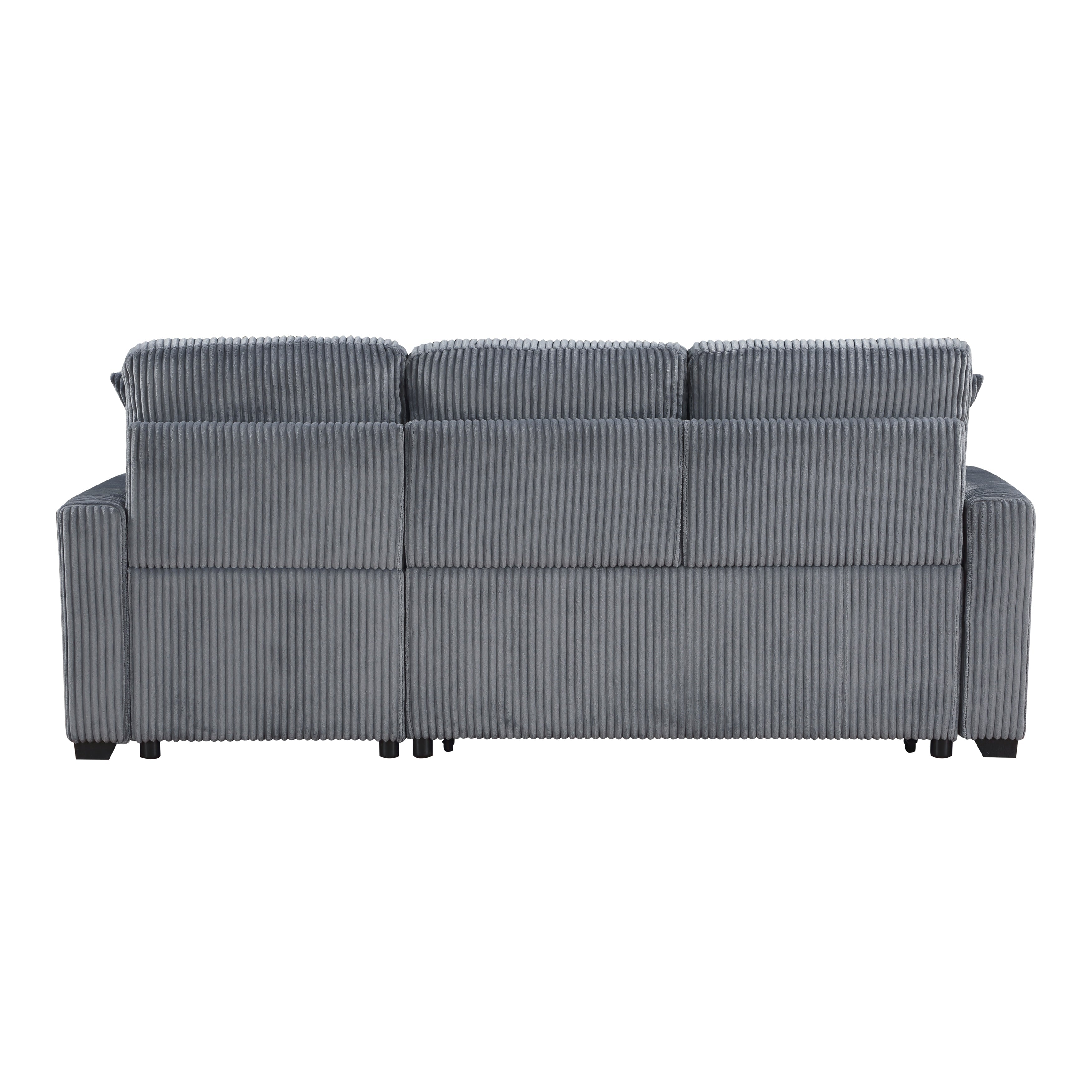9649DG*SC (3)3-Piece Reversible Sectional with Pull-out Bed and Hidden Storage - 9649DG*SC - Bien Home Furniture &amp; Electronics