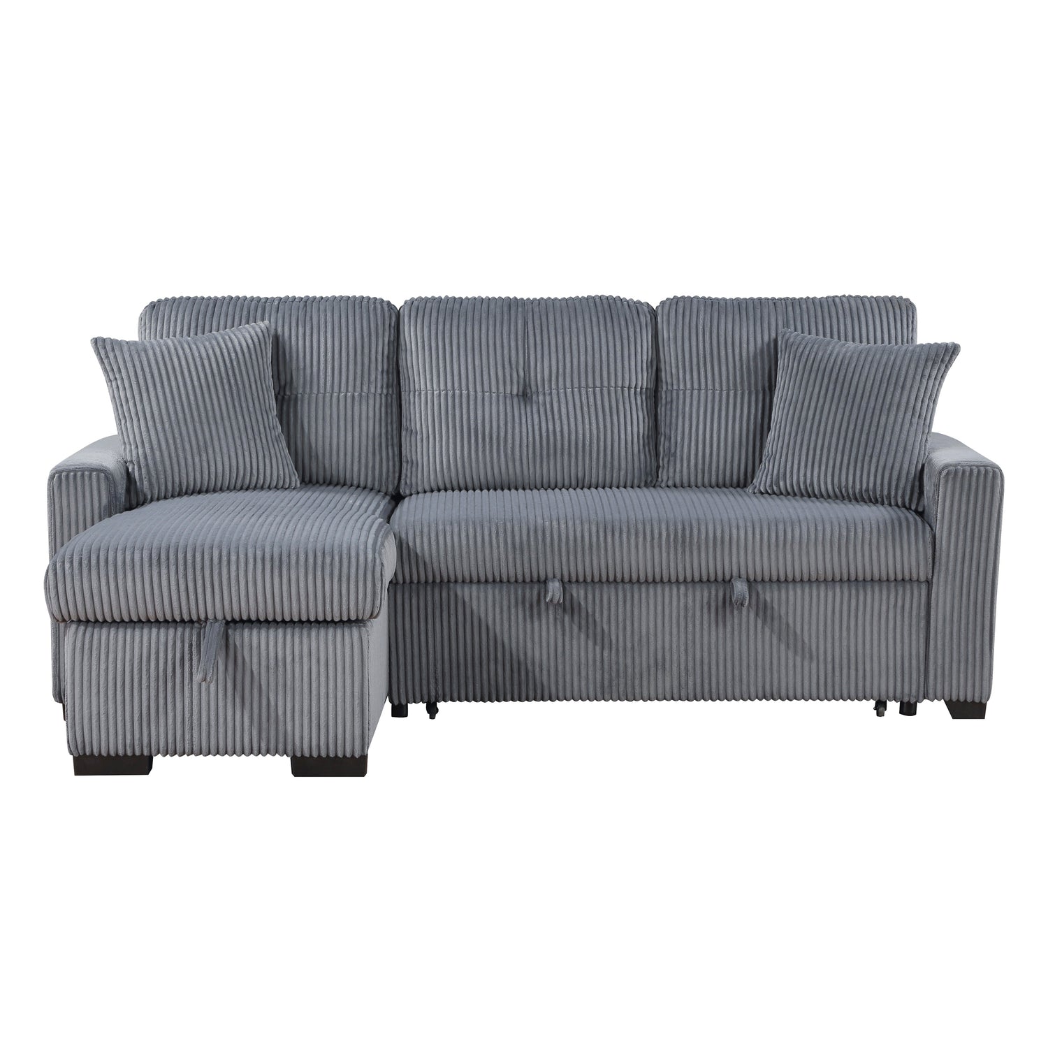 9649DG*SC (3)3-Piece Reversible Sectional with Pull-out Bed and Hidden Storage - 9649DG*SC - Bien Home Furniture &amp; Electronics