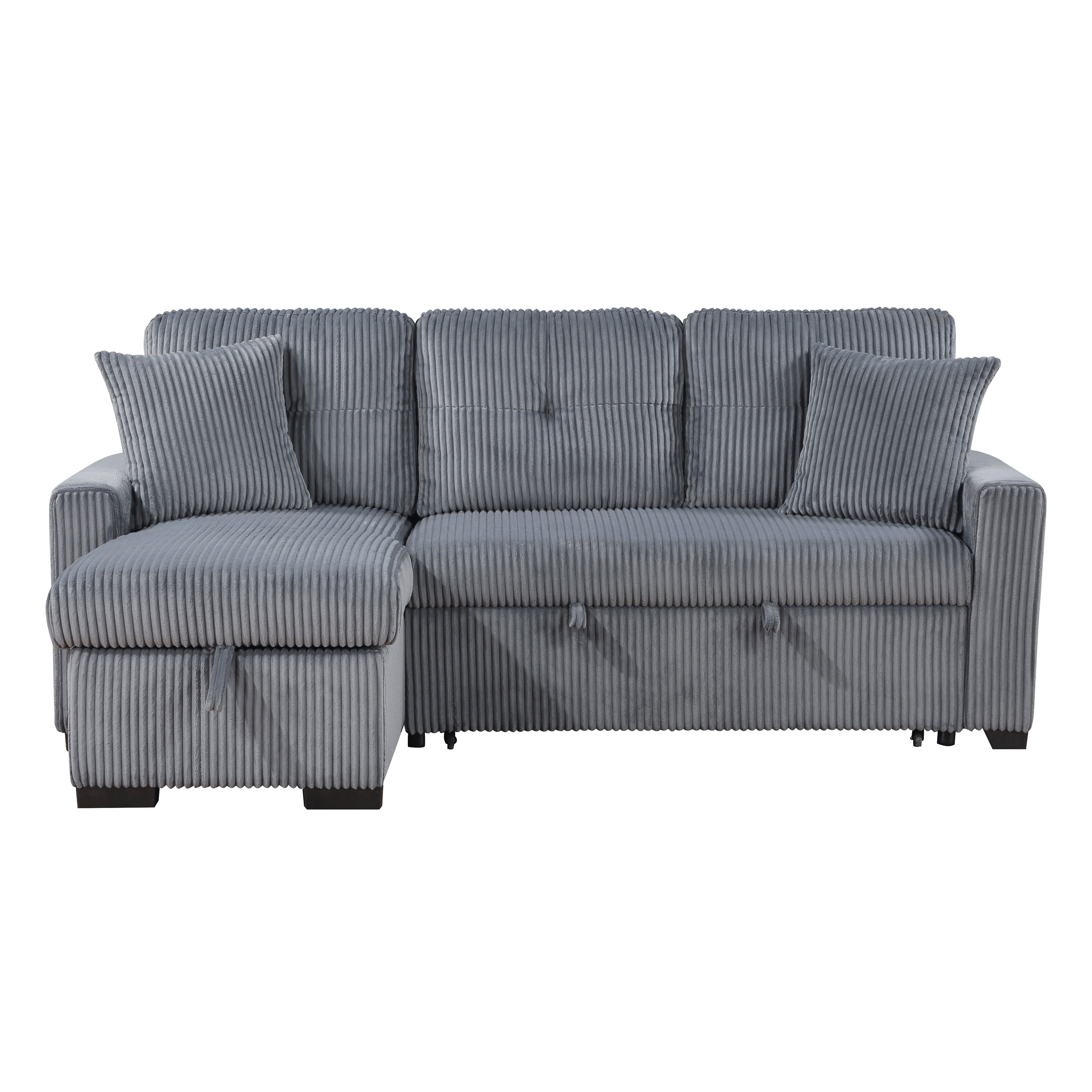 9649DG*SC (3)3-Piece Reversible Sectional with Pull-out Bed and Hidden Storage - 9649DG*SC - Bien Home Furniture &amp; Electronics
