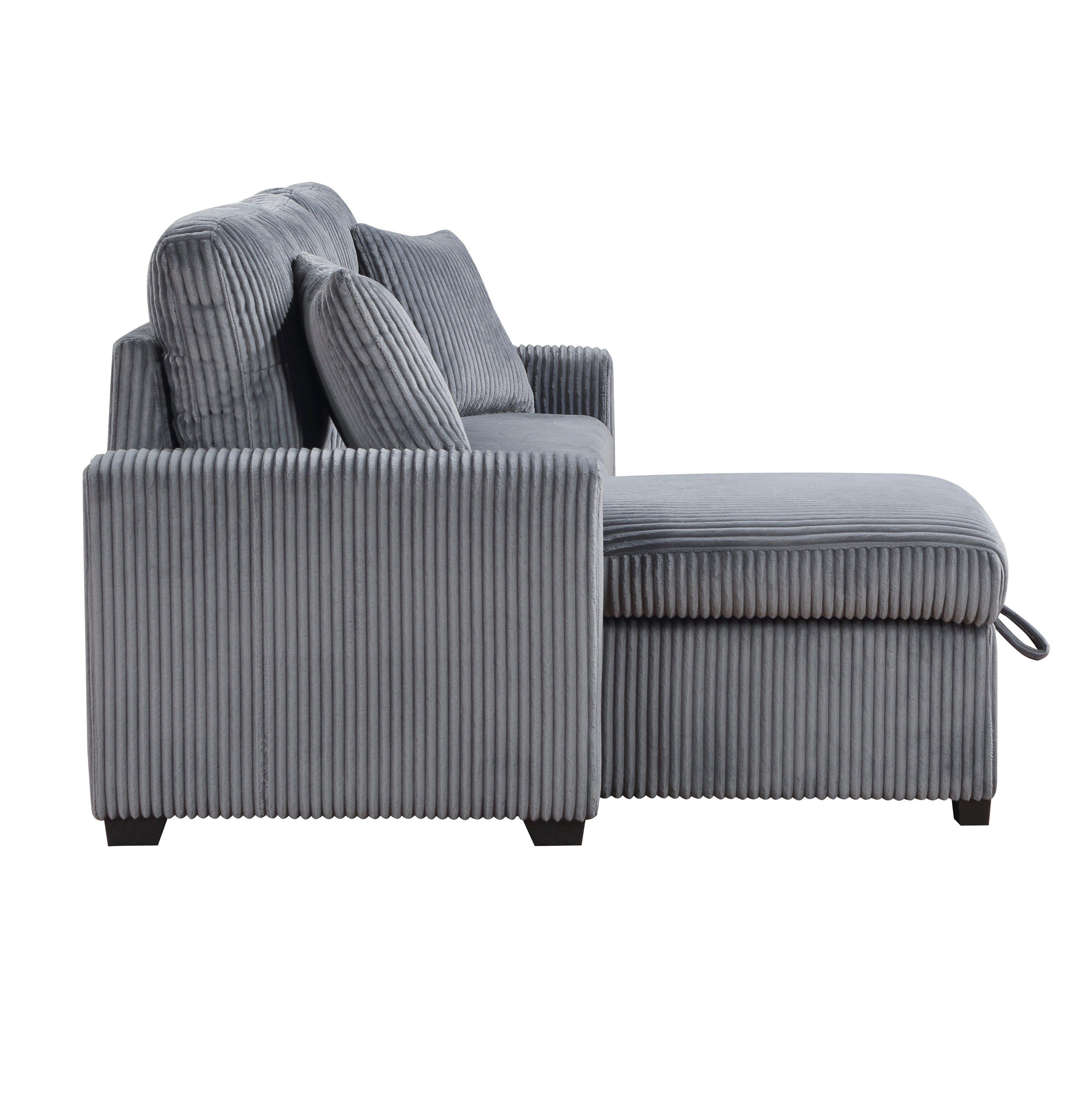 9649DG*SC (3)3-Piece Reversible Sectional with Pull-out Bed and Hidden Storage - 9649DG*SC - Bien Home Furniture &amp; Electronics