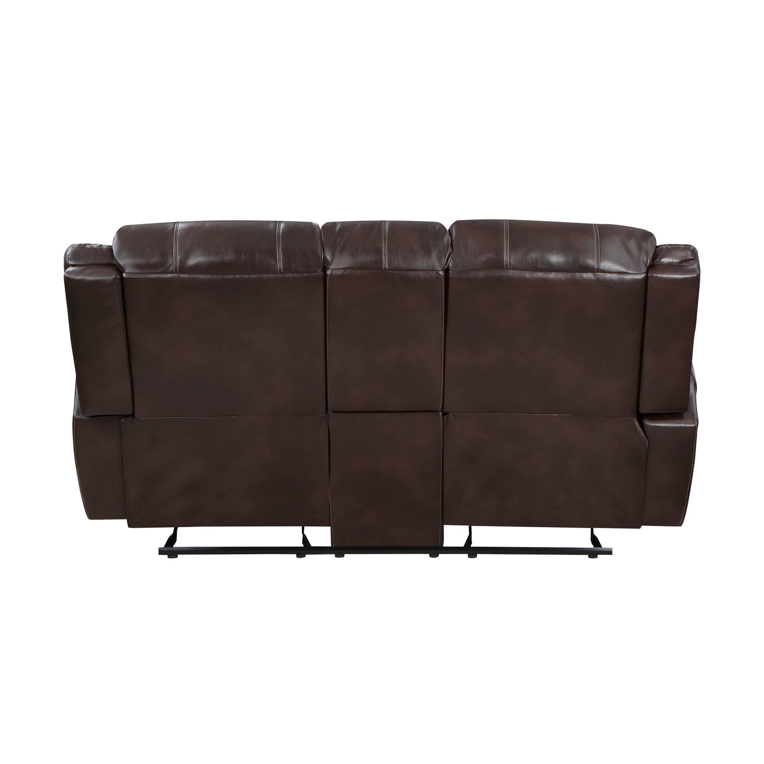 9668NBR-2 Double Glider Reclining Loveseat with Center Console - 9668NBR-2 - Bien Home Furniture &amp; Electronics