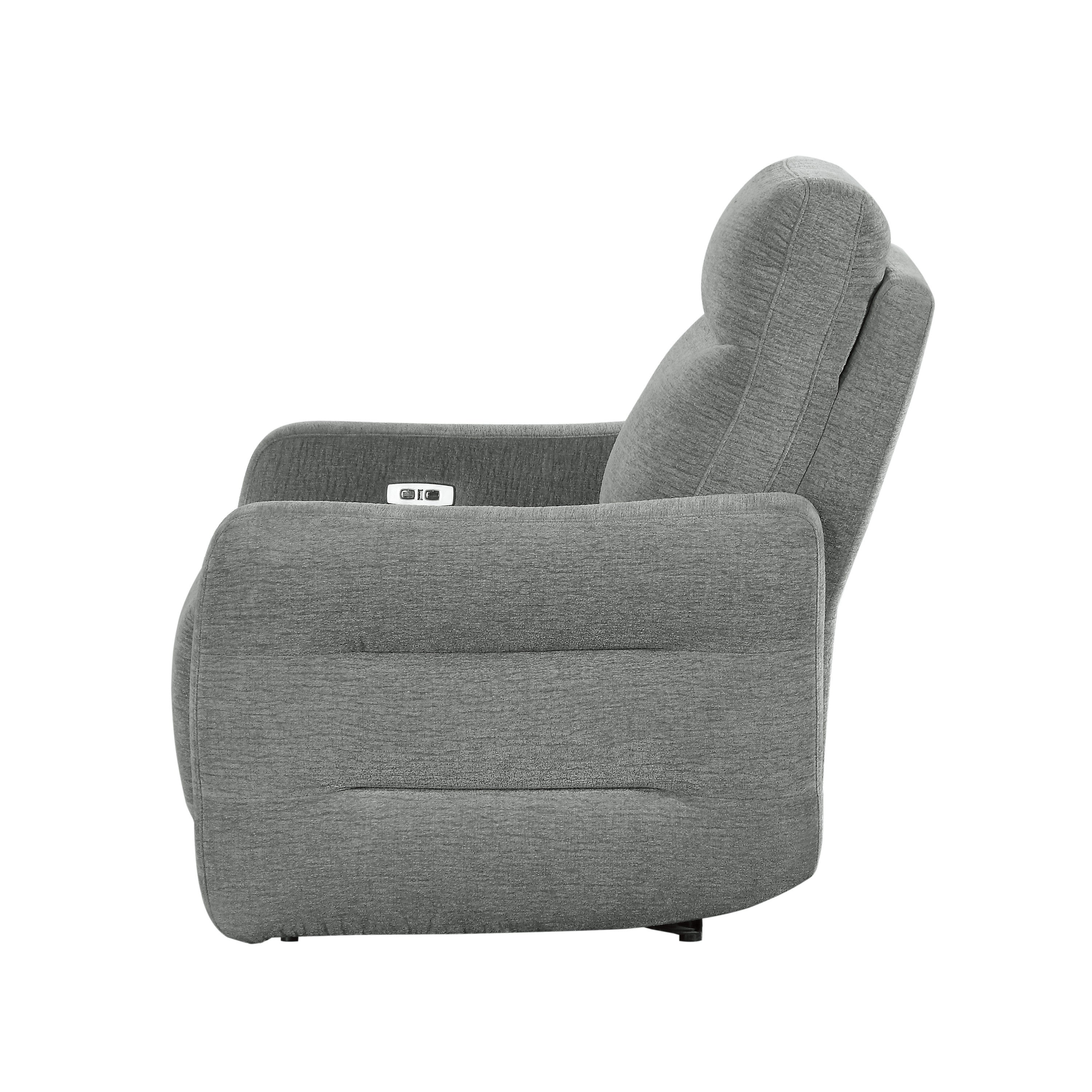 9804DV-1PWH Power Lay Flat Reclining Chair with Power Headrest and USB Port - 9804DV-1PWH - Bien Home Furniture &amp; Electronics