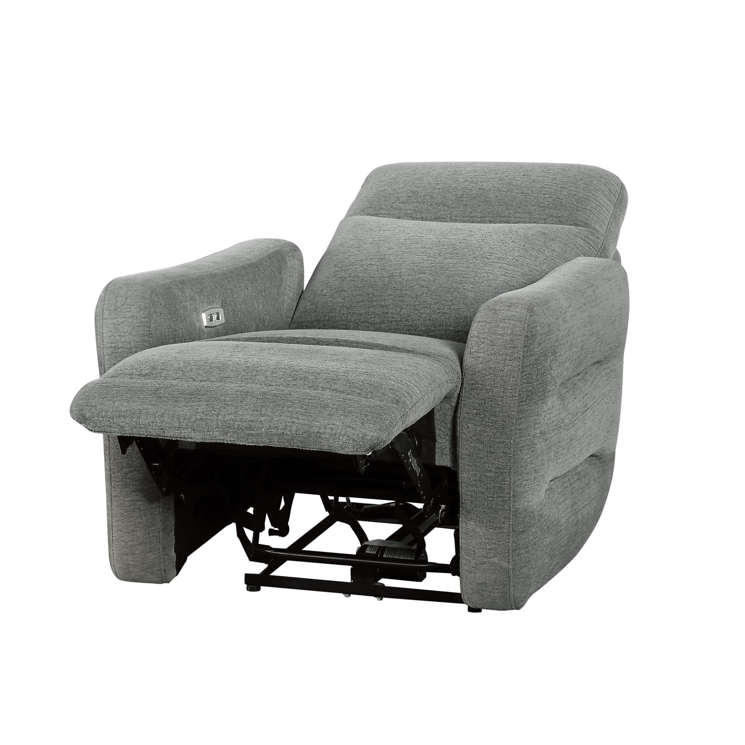 9804DV-1PWH Power Lay Flat Reclining Chair with Power Headrest and USB Port - 9804DV-1PWH - Bien Home Furniture &amp; Electronics