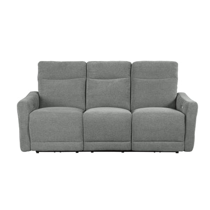 9804DV-3PWH Power Double Lay Flat Reclining Sofa with Power Headrests and USB Ports - 9804DV-3PWH - Bien Home Furniture &amp; Electronics