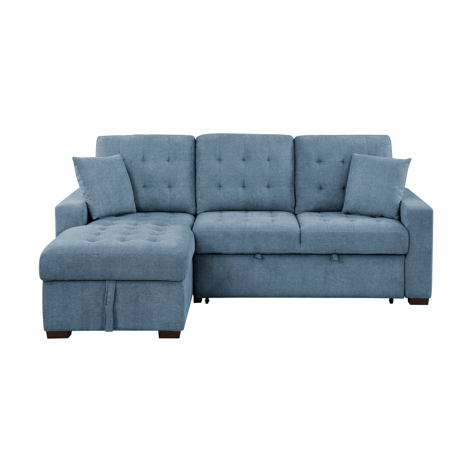 9816BU*2LCRL (2)2-Piece Sectional with Left Chaise, Pull-out Bed and Hidden Storage - 9816BU*2LCRL - Bien Home Furniture &amp; Electronics