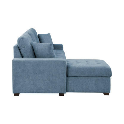 9816BU*2LCRL (2)2-Piece Sectional with Left Chaise, Pull-out Bed and Hidden Storage - 9816BU*2LCRL - Bien Home Furniture &amp; Electronics