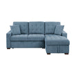 9816BU*2LLRC (2)2-Piece Sectional with Right Chaise, Pull-out Bed and Hidden Storage - 9816BU*2LLRC - Bien Home Furniture & Electronics