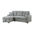 9816GY*2LCRL (2)2-Piece Sectional with Left Chaise, Pull-out Bed and Hidden Storage - 9816GY*2LCRL - Bien Home Furniture & Electronics