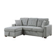 9816GY*2LCRL (2)2-Piece Sectional with Left Chaise, Pull-out Bed and Hidden Storage - 9816GY*2LCRL - Bien Home Furniture & Electronics