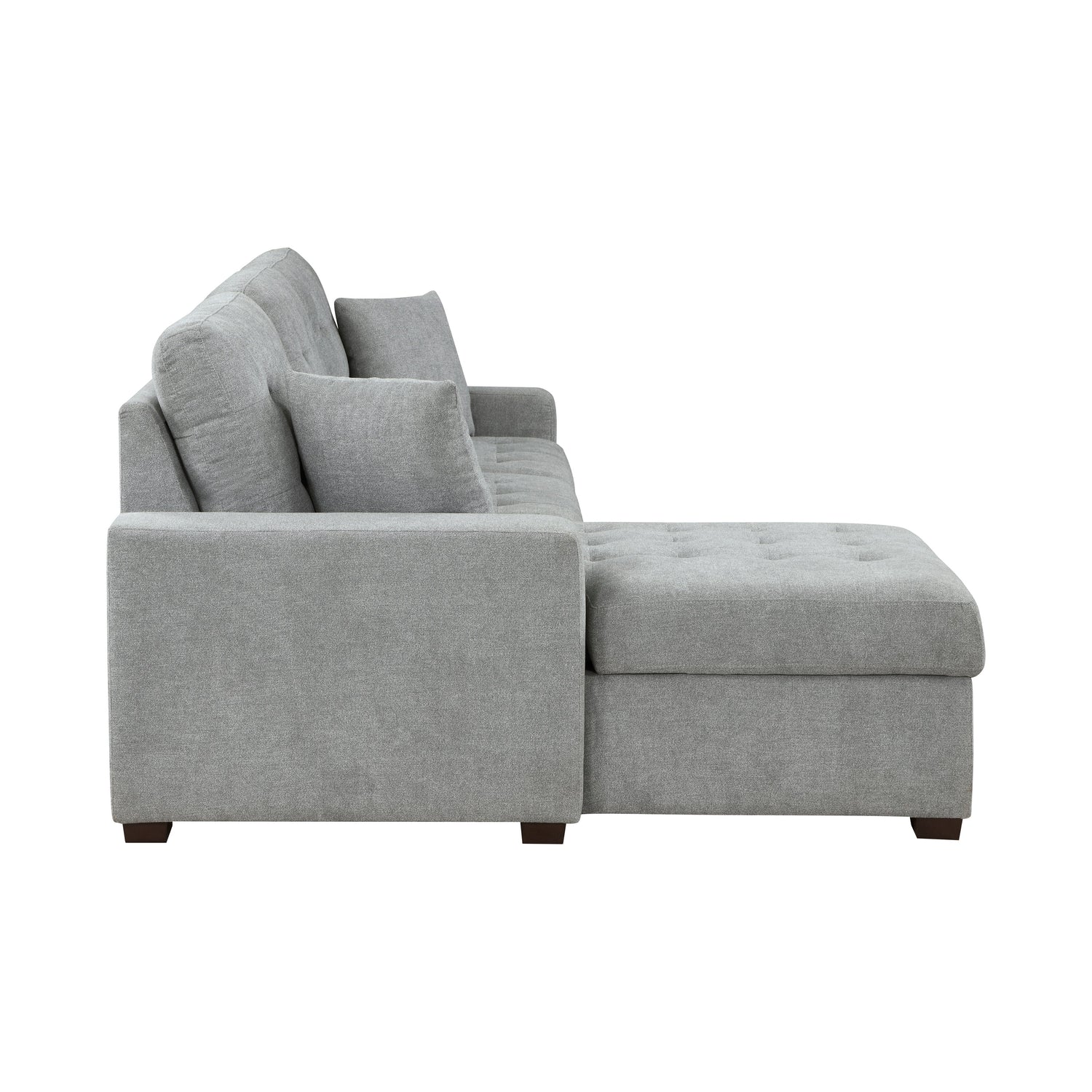 9816GY*2LCRL (2)2-Piece Sectional with Left Chaise, Pull-out Bed and Hidden Storage - 9816GY*2LCRL - Bien Home Furniture &amp; Electronics