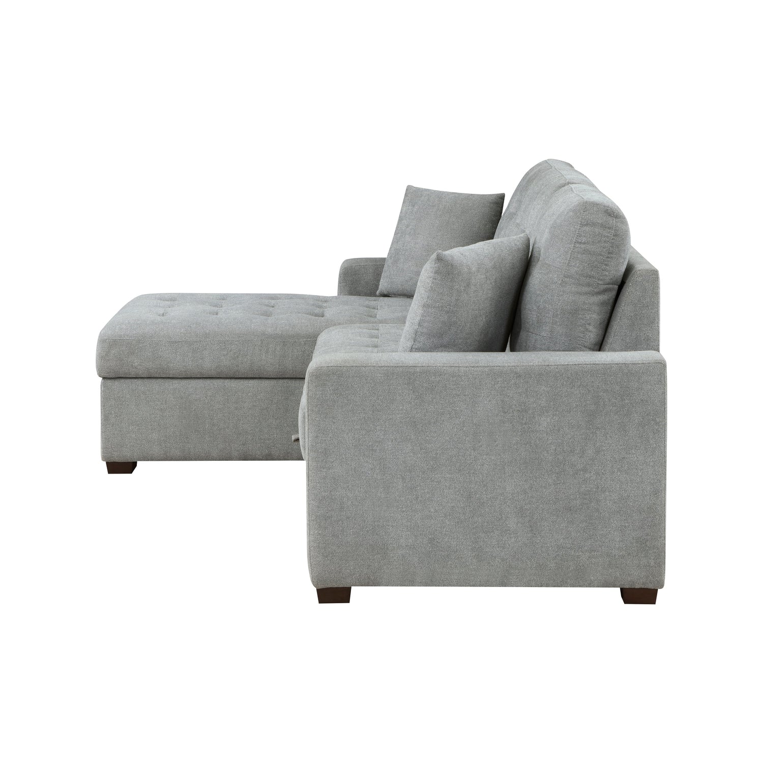 9816GY*2LCRL (2)2-Piece Sectional with Left Chaise, Pull-out Bed and Hidden Storage - 9816GY*2LCRL - Bien Home Furniture &amp; Electronics