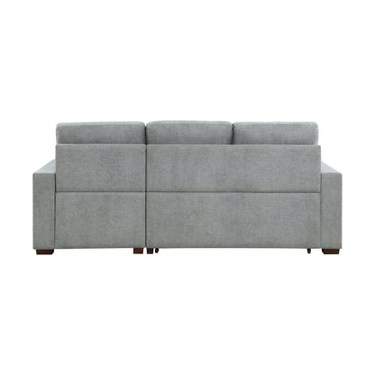 9816GY*SC (2)2-Piece Sectional with Pull-out Bed and Right Chaise with Hidden Storage - 9816GY*SC - Bien Home Furniture &amp; Electronics