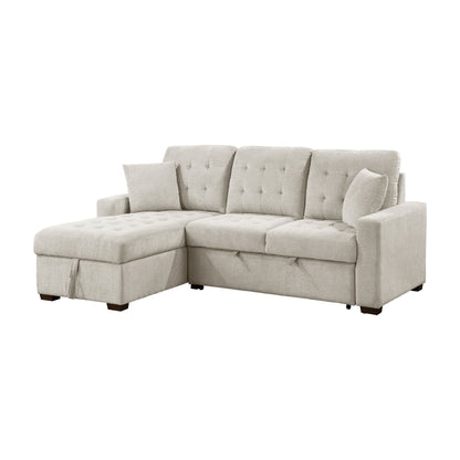 9816SN*2LCRL (2)2-Piece Sectional with Left Chaise, Pull-out Bed and Hidden Storage - 9816SN*2LCRL - Bien Home Furniture &amp; Electronics