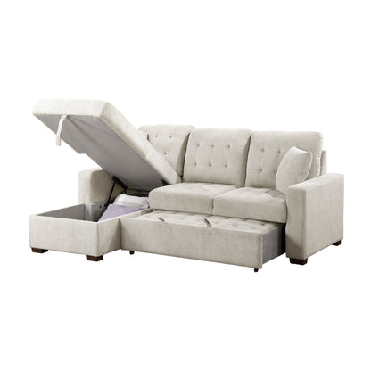 9816SN*2LCRL (2)2-Piece Sectional with Left Chaise, Pull-out Bed and Hidden Storage - 9816SN*2LCRL - Bien Home Furniture &amp; Electronics