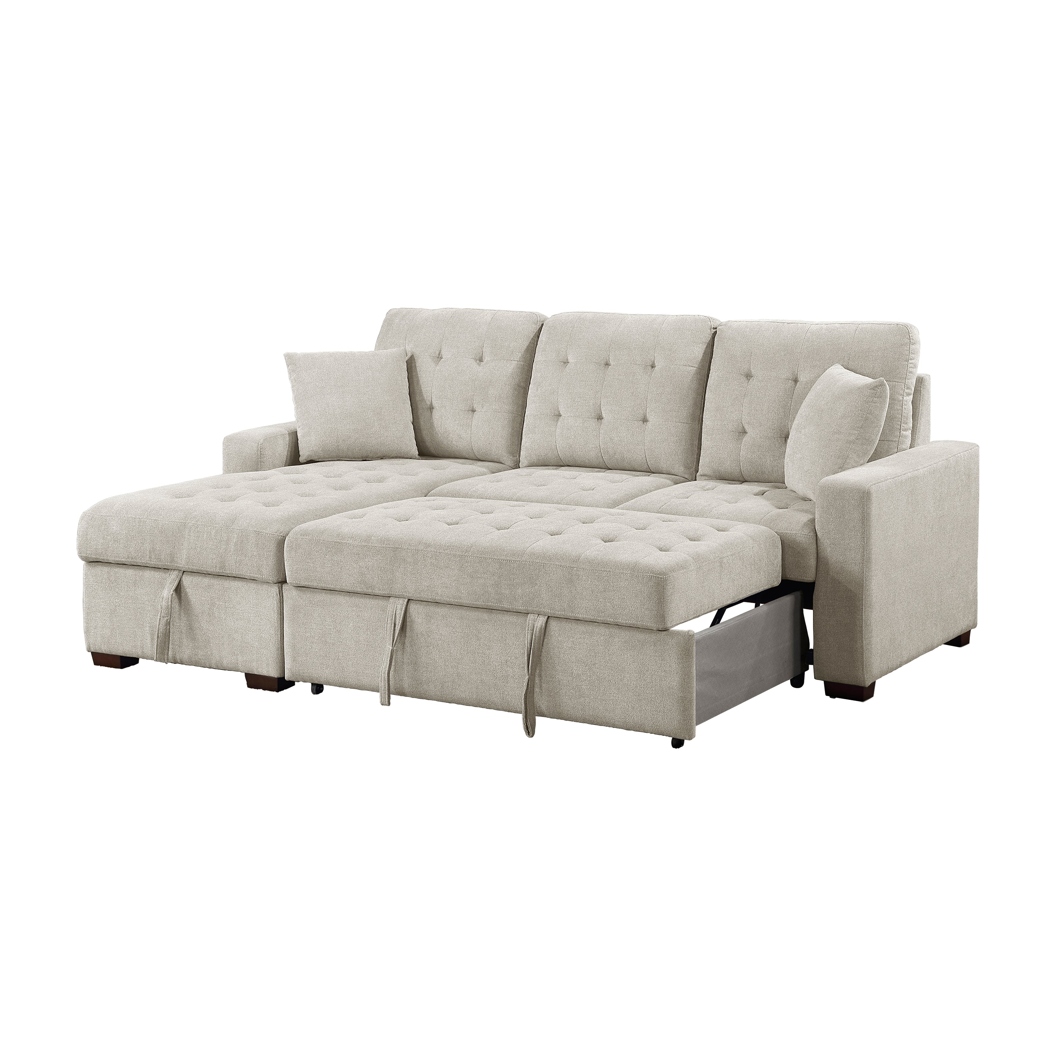 9816SN*2LCRL (2)2-Piece Sectional with Left Chaise, Pull-out Bed and Hidden Storage - 9816SN*2LCRL - Bien Home Furniture &amp; Electronics