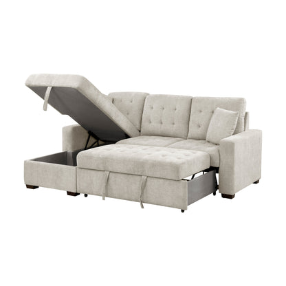 9816SN*2LCRL (2)2-Piece Sectional with Left Chaise, Pull-out Bed and Hidden Storage - 9816SN*2LCRL - Bien Home Furniture &amp; Electronics