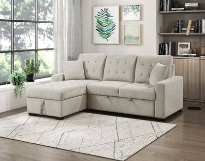 9816SN*2LCRL (2)2-Piece Sectional with Left Chaise, Pull-out Bed and Hidden Storage - 9816SN*2LCRL - Bien Home Furniture &amp; Electronics