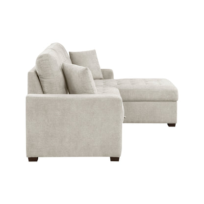 9816SN*2LLRC (2)2-Piece Sectional with Right Chaise, Pull-out Bed and Hidden Storage - 9816SN*2LLRC - Bien Home Furniture &amp; Electronics