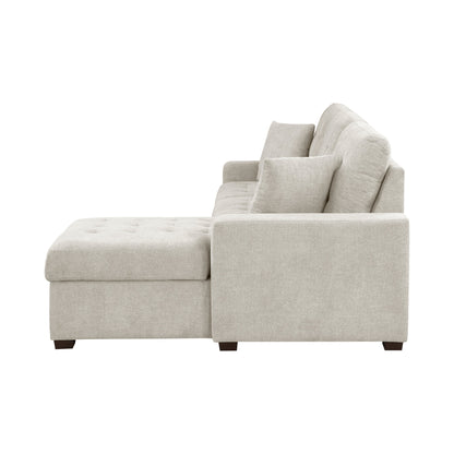 9816SN*2LLRC (2)2-Piece Sectional with Right Chaise, Pull-out Bed and Hidden Storage - 9816SN*2LLRC - Bien Home Furniture &amp; Electronics