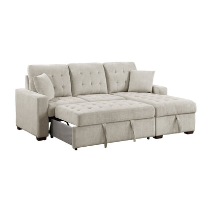 9816SN*2LLRC (2)2-Piece Sectional with Right Chaise, Pull-out Bed and Hidden Storage - 9816SN*2LLRC - Bien Home Furniture &amp; Electronics