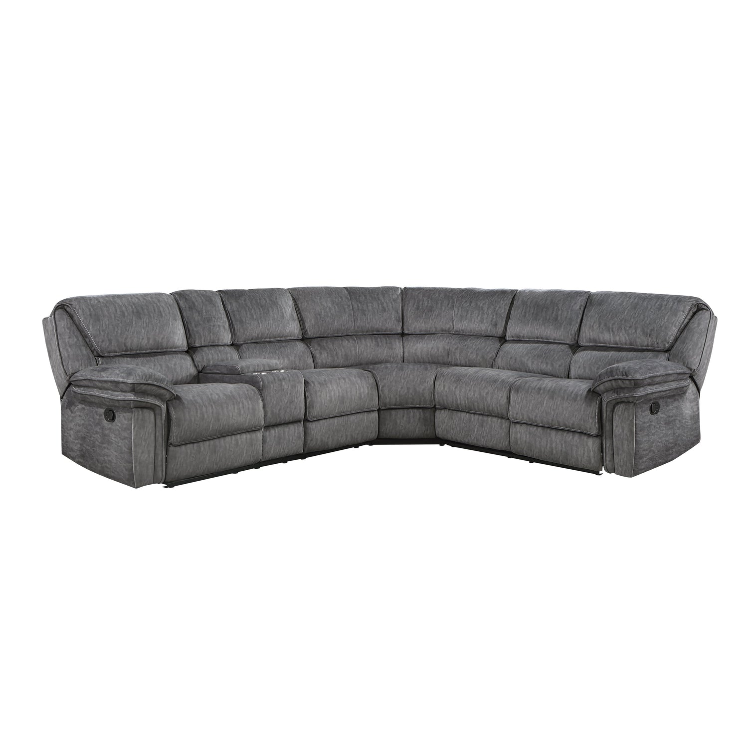 9913*32LCN2R (3)3-Piece Reclining Sectional with Left Console - 9913*32LCN2R - Bien Home Furniture &amp; Electronics