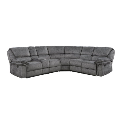 9913*32LCN2R (3)3-Piece Reclining Sectional with Left Console - 9913*32LCN2R - Bien Home Furniture &amp; Electronics