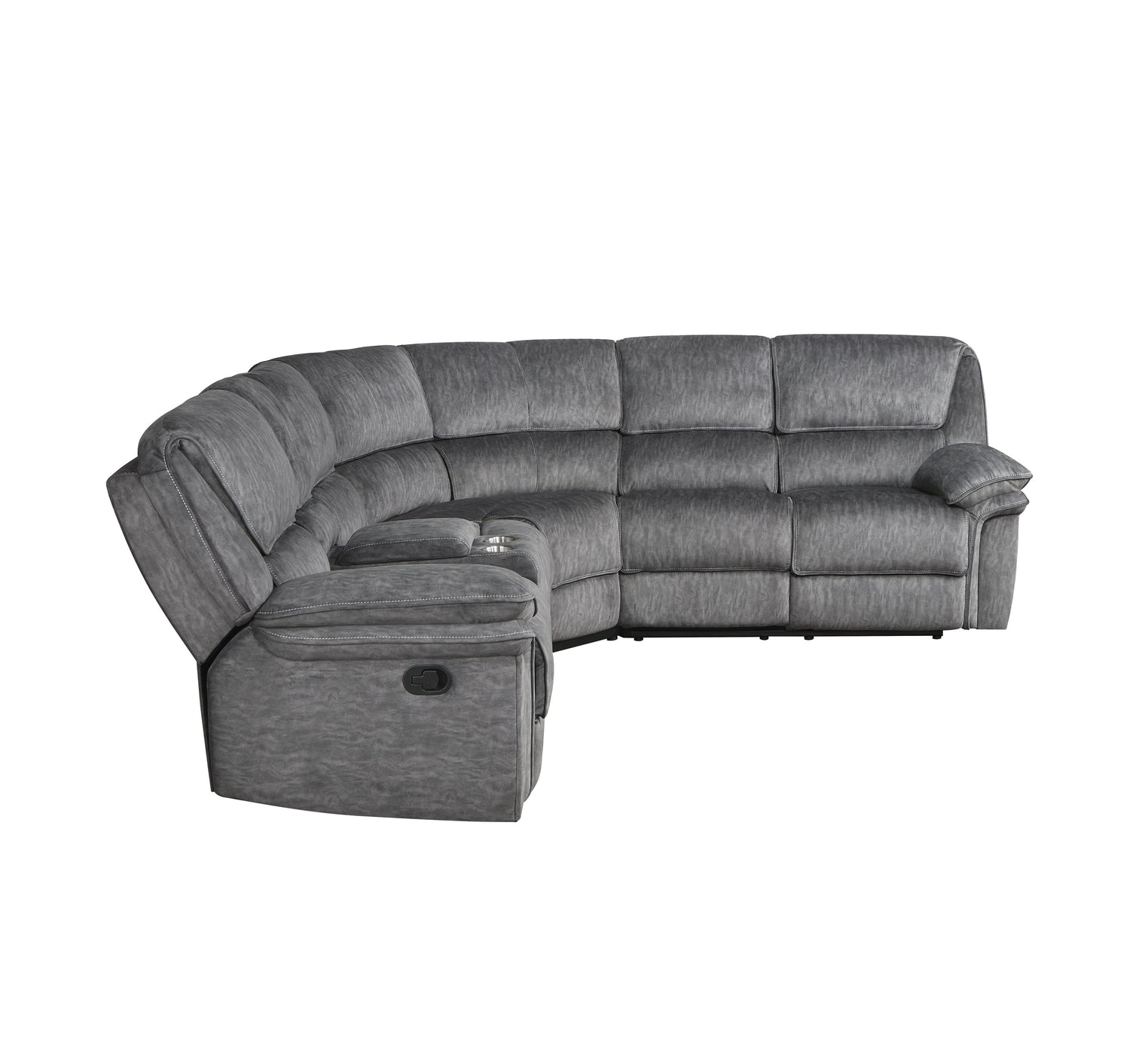 9913*32LCN2R (3)3-Piece Reclining Sectional with Left Console - 9913*32LCN2R - Bien Home Furniture &amp; Electronics